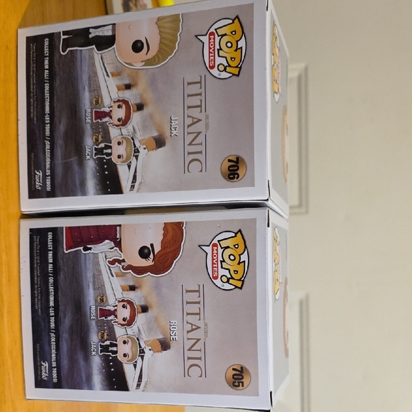 Funko Pop Titanic Jack and Rose Figures - Black and Purple - Picture 3 of 4